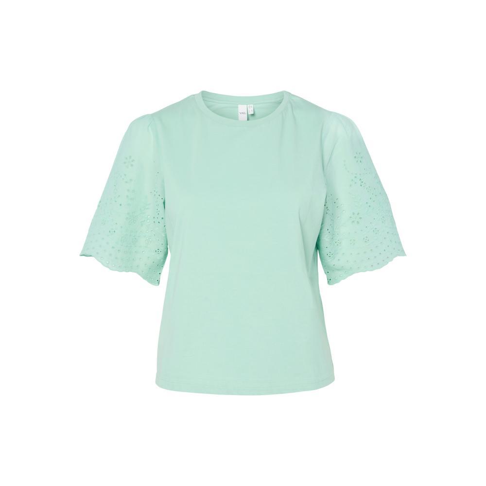 Y.A.S Lex Short Sleeve Embroidered Top